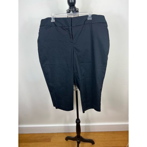 Worthington Modern Fit Black Capri Dress Pants with Pockets - Picture 1 of 9